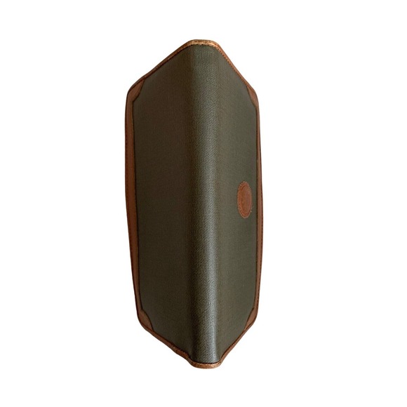 Christian Dior Vintage Wallet Olive Brown Leather Logo Zip Around - Picture 4 of 13